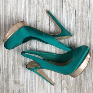 BCBG MazAzria Satin Slingbacks
